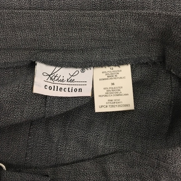 Vintage 90’s Gray Straight Skirt 12 Kathie Lee Career Business Woman’s - Picture 10 of 12